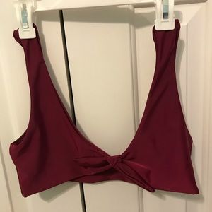 Maroon bikini top